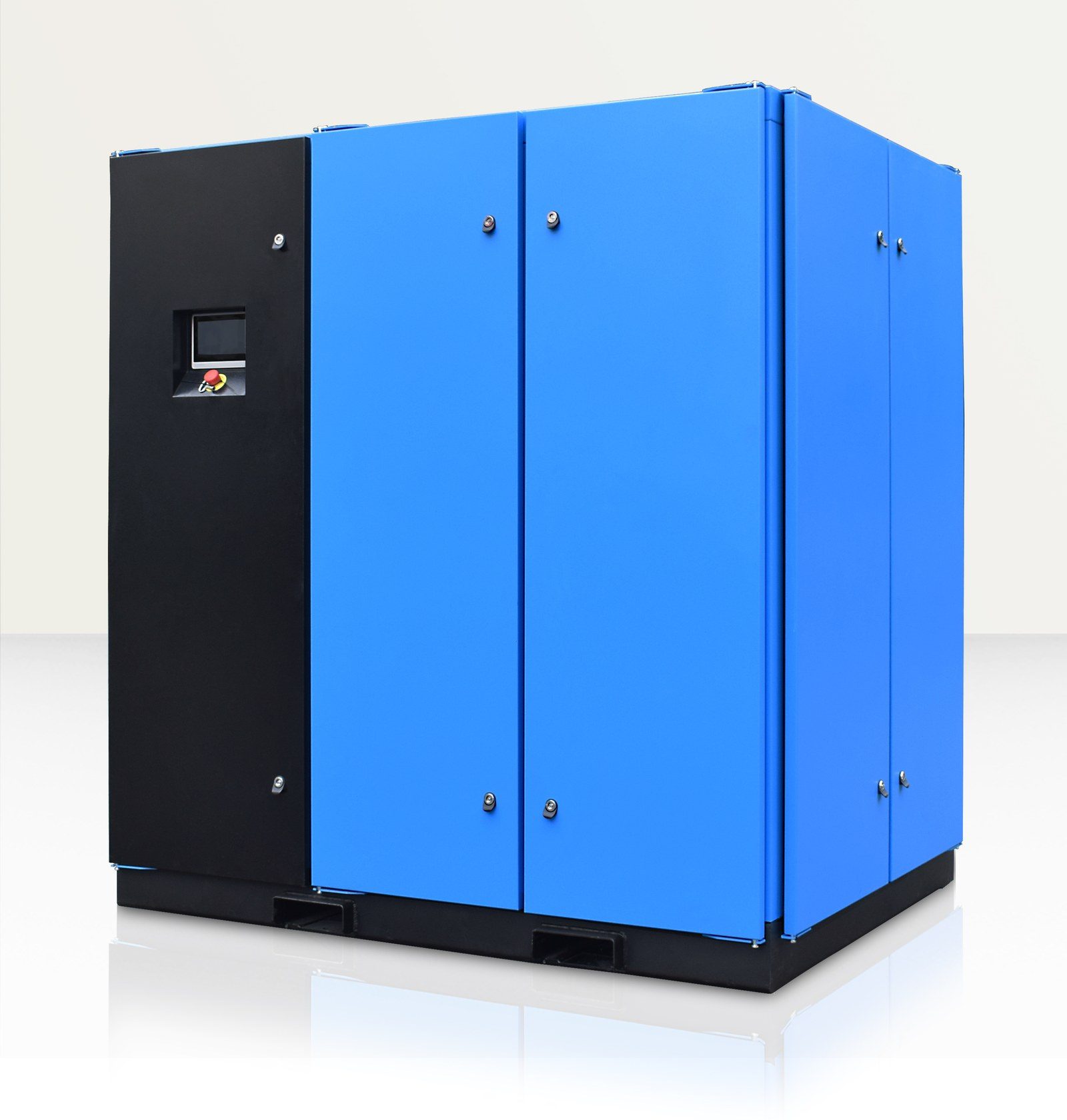 HUADA LGGPM-100 permanent magnet screw air compressor, blue and black cabinet with touch screen